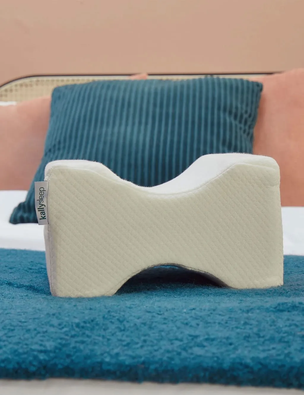Hourglass Knee Pillow - White, Memory Foam product