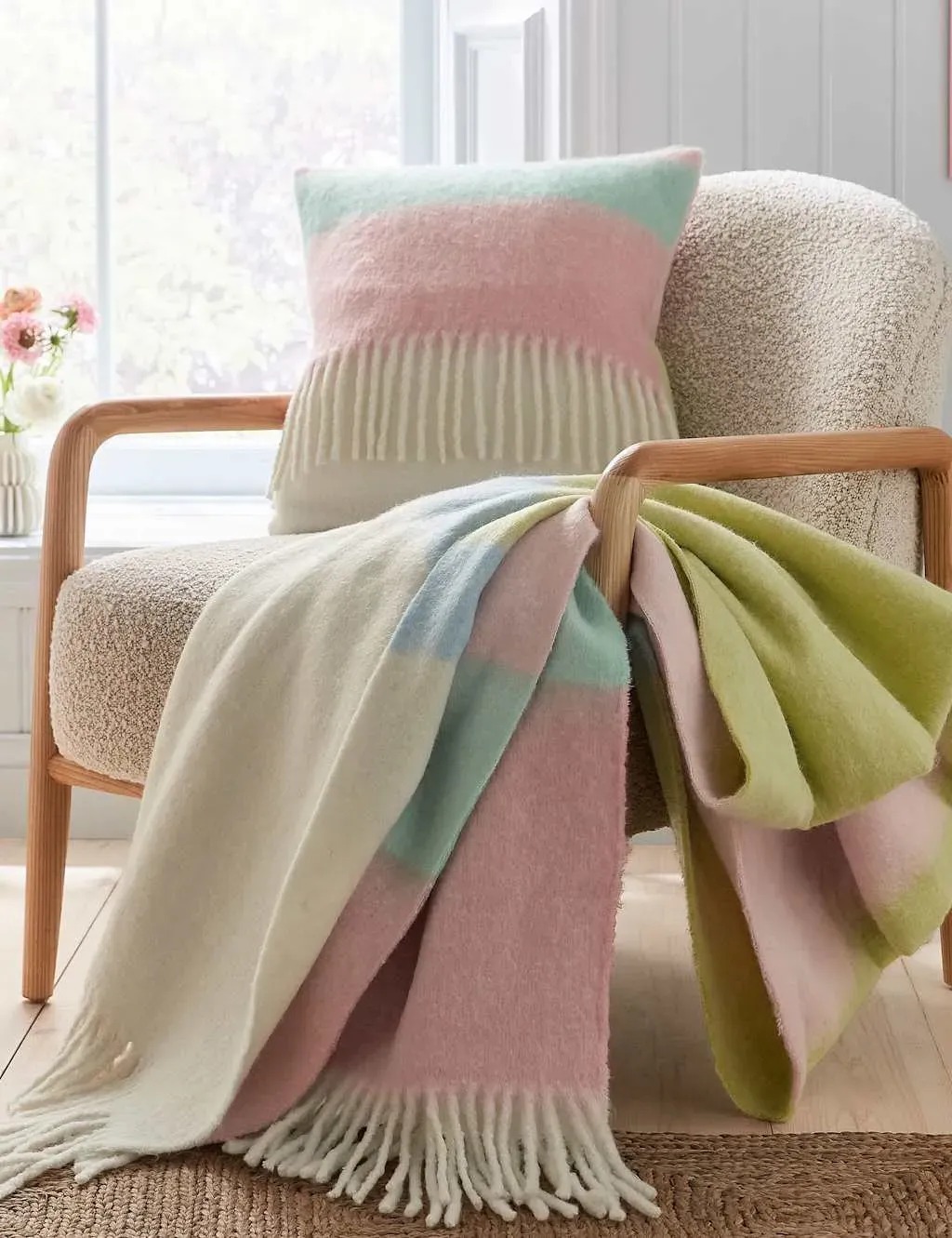 Landscape Throw with Tufted Fringing - Multi product