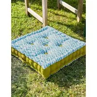 Patterned Outdoor Cushion - Light Blue Mix, Cotton alternate view