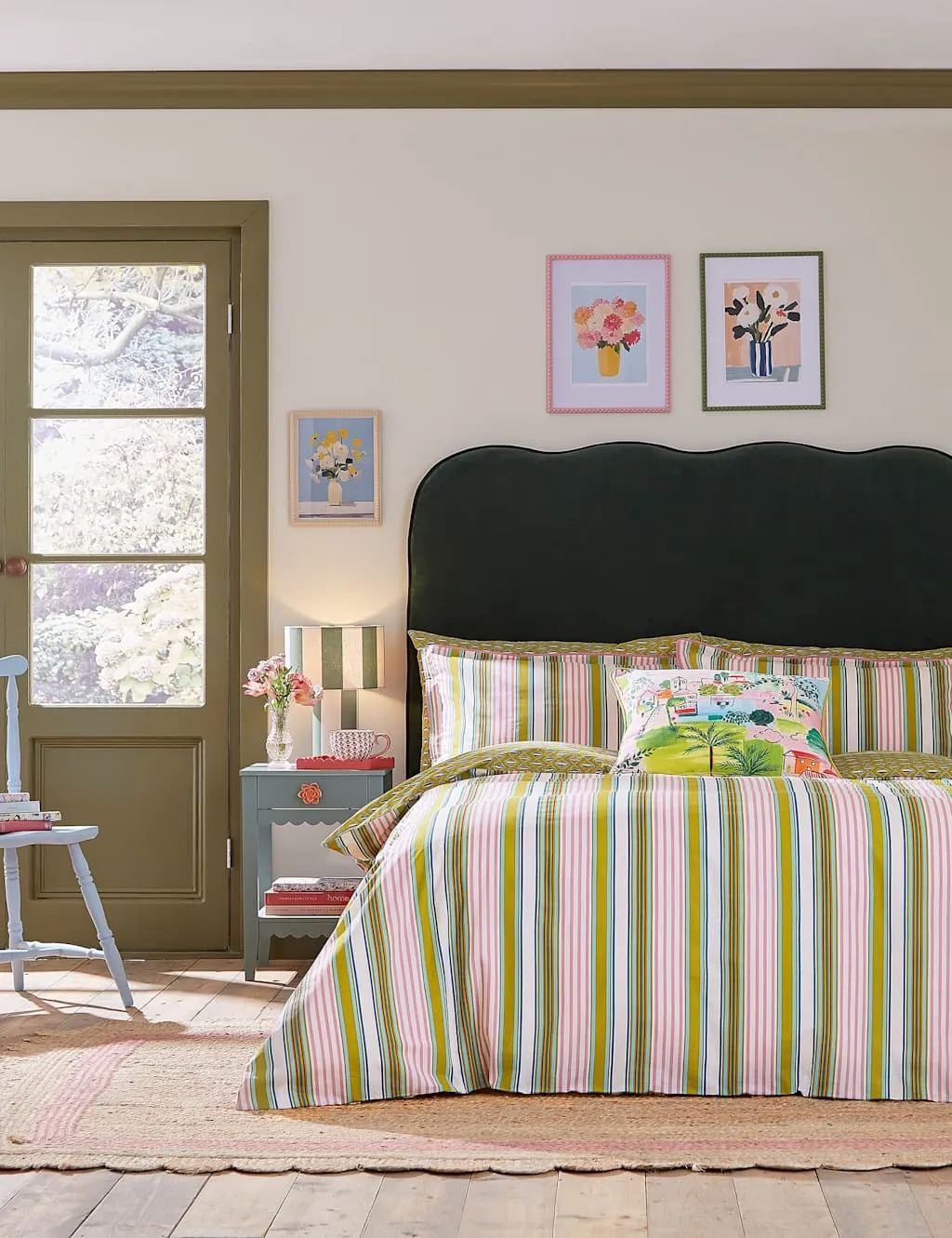Raven Stripe Bedding Set - Multi, Pure Cotton product
