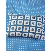 Sora Scatter Cushion with French Knot Detail - Blue Mix, Cotton alternate view
