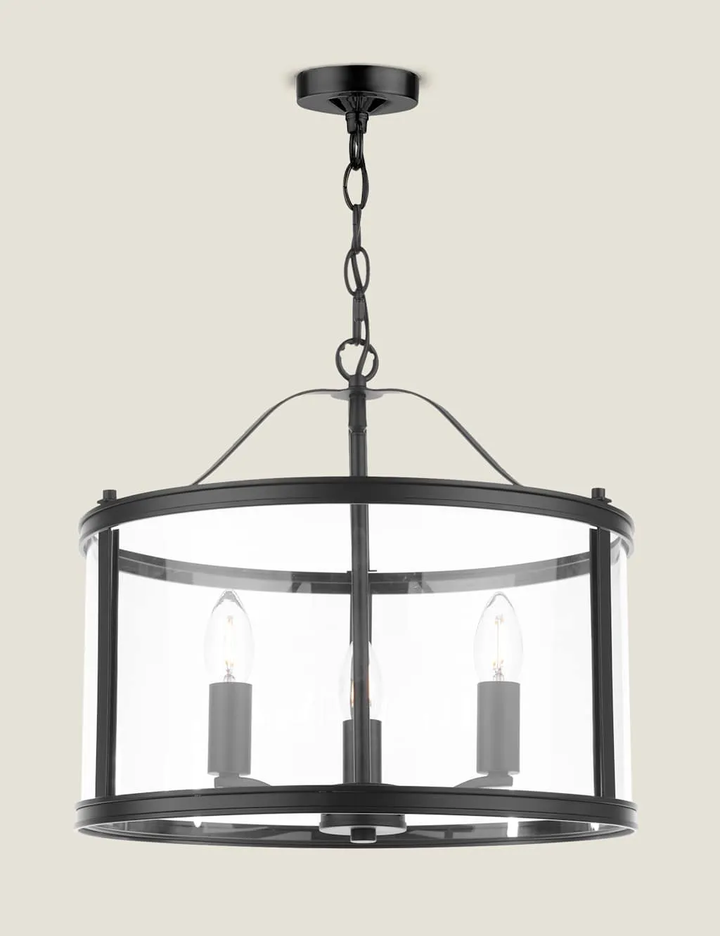Harrington 3-Light Pendant - Black, Metal product