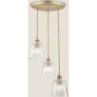 Callaghan 3 Light Pendant - Antique Brass alternate view