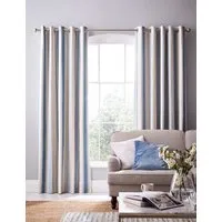 Awning Stripe Eyelet Blackout Curtains - Blue Mix, Cotton alternate view