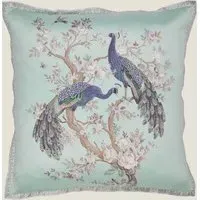 Belvedere Embroidered Cushion - Midnight alternate view