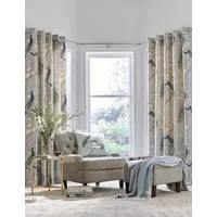 Belvedere Eyelet Curtains Lined - Duck Egg, Cotton alternate view