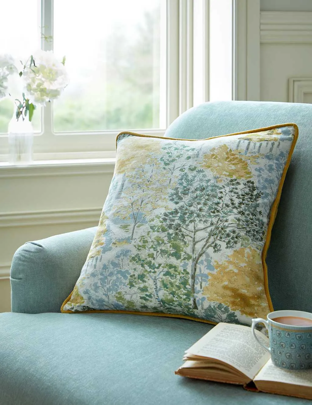 Bernwood Piped Cushion - Yellow Mix, Pure Cotton product