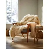 Berwyn Oversized Throw - Cream, Faux Fur alternate view