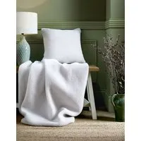 Coleford Faux Sheepskin Throw - White alternate view