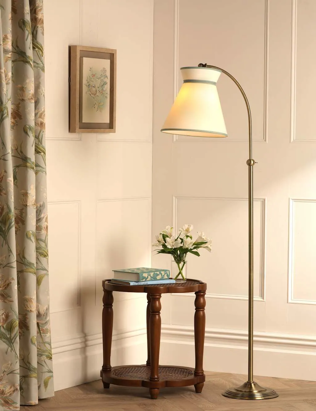 Dearham Adjustable Floor Lamp - Antique Brass product