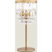 Rhosill Faceted Glass Table Lamp - Antique Brass alternate view