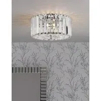 Fernhurst Crystal Flush Ceiling Light - Silver, Chrome alternate view
