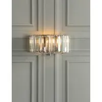 Fernhurst Faceted Crystal Wall Light - Antique Brass alternate view