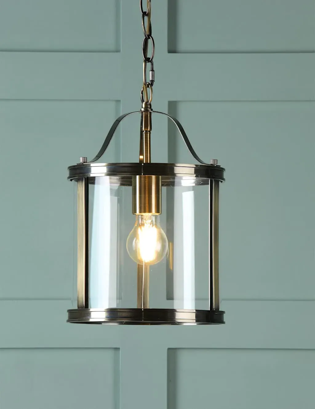 Harrington Pendant Light - Antique Brass, Glass product