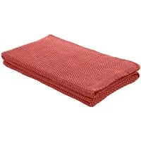 Parker Knitted Throw - Red, Pure Cotton alternate view