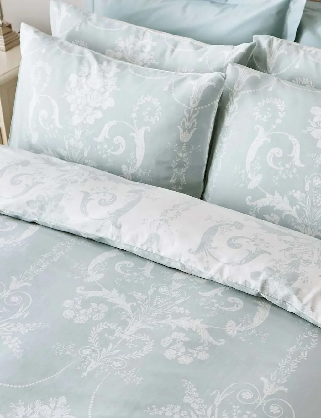 Josette 2 Pack Pillowcases - Light Blue, Cotton Sateen product