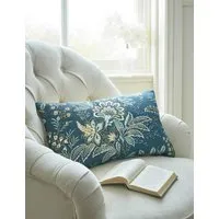 Marlbrook Bolster Cushion - Blue Mix, Pure Cotton alternate view