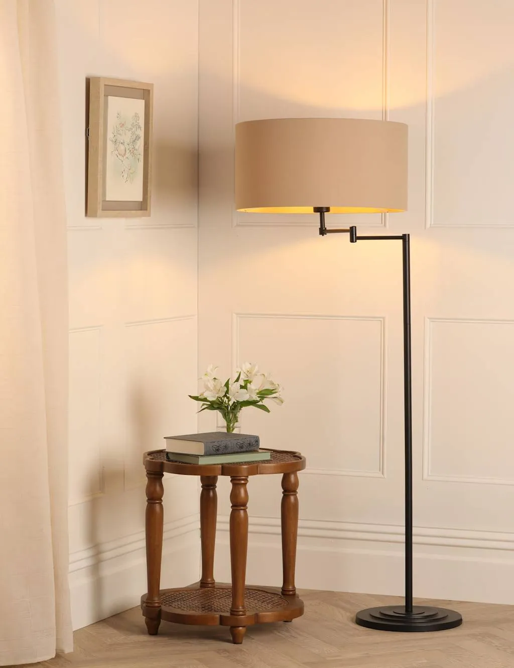 Marlowe Floor Lamp with Adjustable Swing Arm - Black product