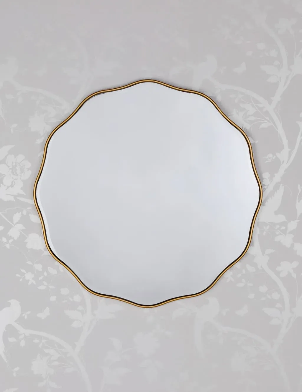 Medora Round Wall Mirror - Gold, Metal product