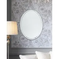 Marcella Oval Wall Mirror - Silver alternate view