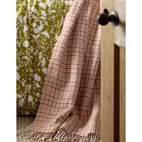 Padbury Check Reversible Tasselled Throw - Orange Mix alternate view