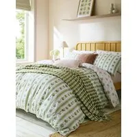 Pensham Striped Bedding Set - Green Mix, Cotton alternate view