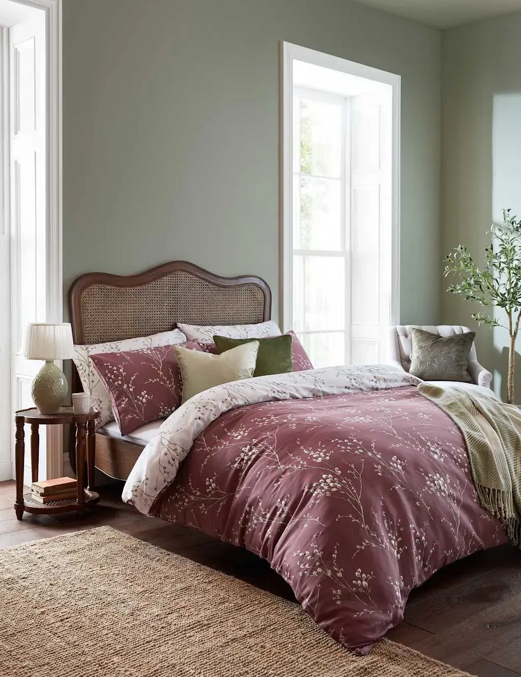 Pussy Willow Cotton Sateen Bedding Set - Purple Mix product