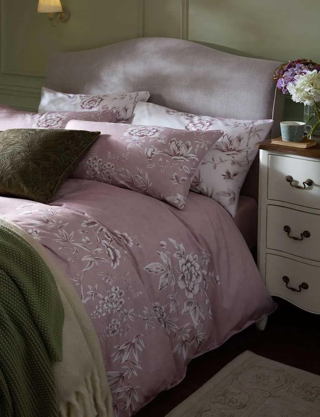 Rowsham Garden 2 Pack Pillowcases - Pink Mix, Cotton product