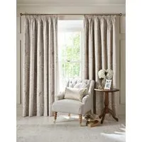 Rowsham Garden Pencil Pleat Blackout Curtains - Natural, Cotton alternate view