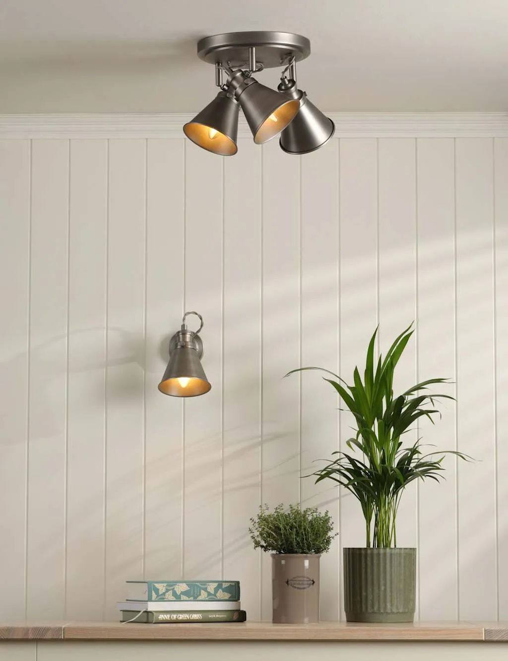 Rufus 3-Light Plate Spotlight - Silver, Metal product