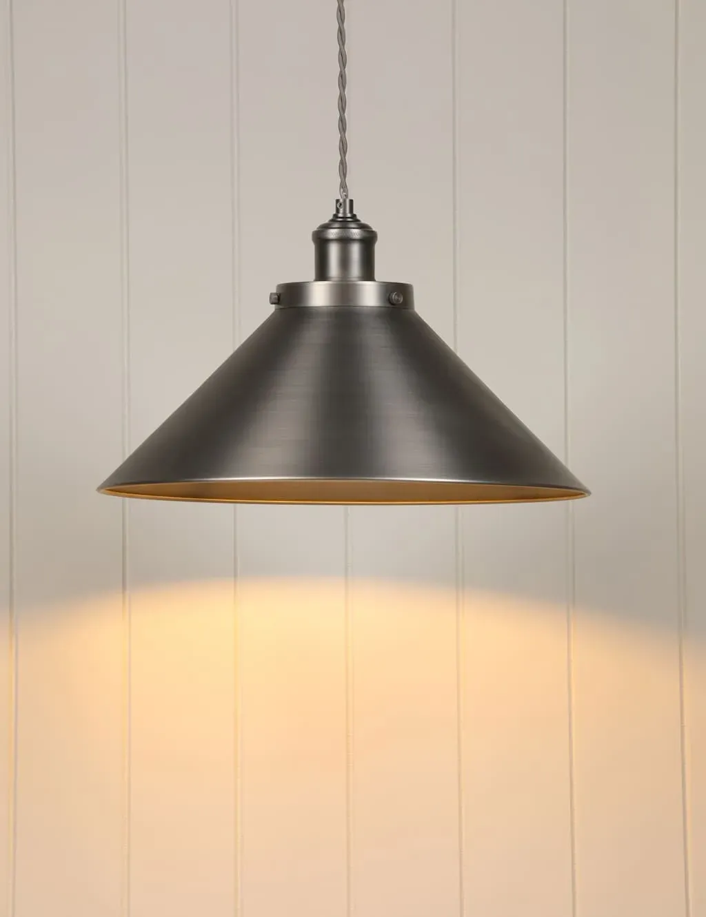 Rufus Metal Cone Pendant Light - Silver product