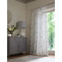 Sheer Voile Panel Slot Top Curtain - Blue Mix alternate view
