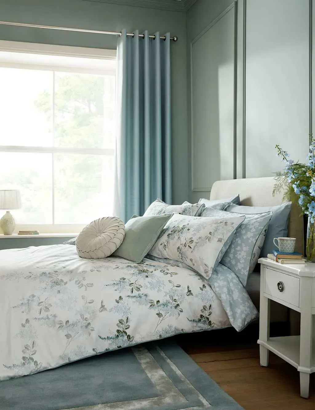 Mirabelle Reversible Bedding Set - Blue Mix, Cotton product