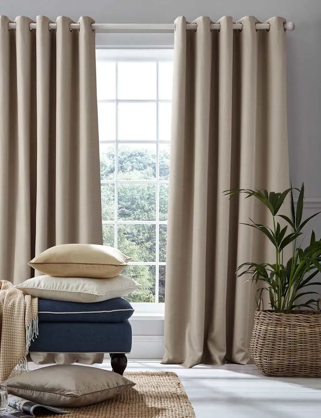 Stephanie Eyelet Blackout Curtains - Natural product