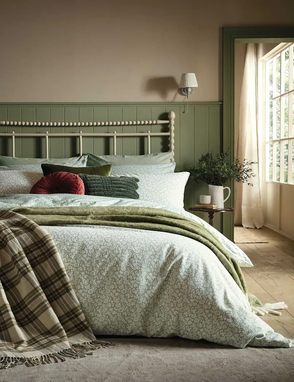 Sweet Alyssum Bedding Set - Green Mix, Brushed Cotton product
