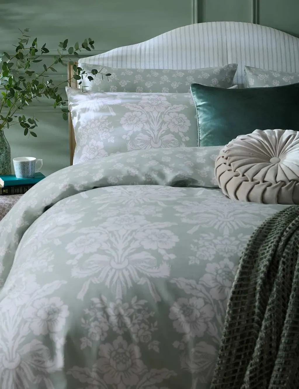 Tatton 2 Pack Cotton Sateen Pillowcases - Light Green product