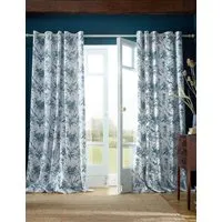 Tuileries Floral Eyelet Curtains - Blue Mix, Pure Cotton alternate view