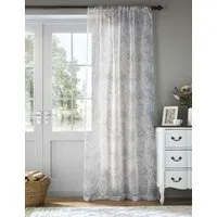 Tuileries Sheer Voile Slot Top Curtains - Light Grey Mix alternate view