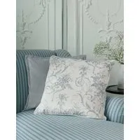 Tuileries Velvet Piped Cushion - Light Grey alternate view