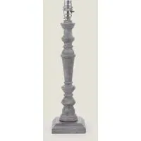Tate Candlestick Table Lamp Base - Grey, Wood alternate view