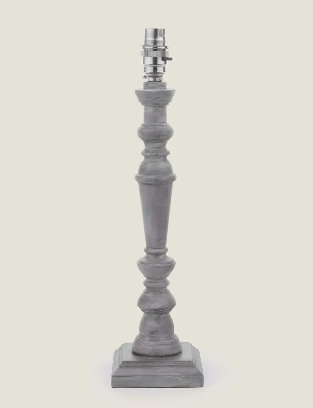 Tate Candlestick Table Lamp Base - Grey, Wood product