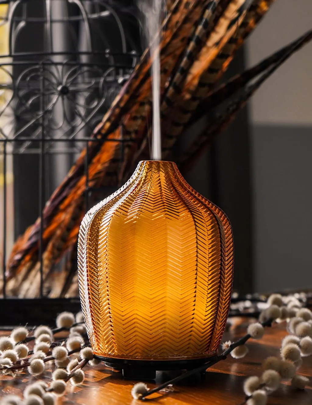 Fern Aroma Electric Diffuser - Amber, Tinted Glass product