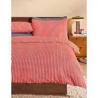 Felix Seersucker Bedding Set - Orange, Pure Cotton alternate view