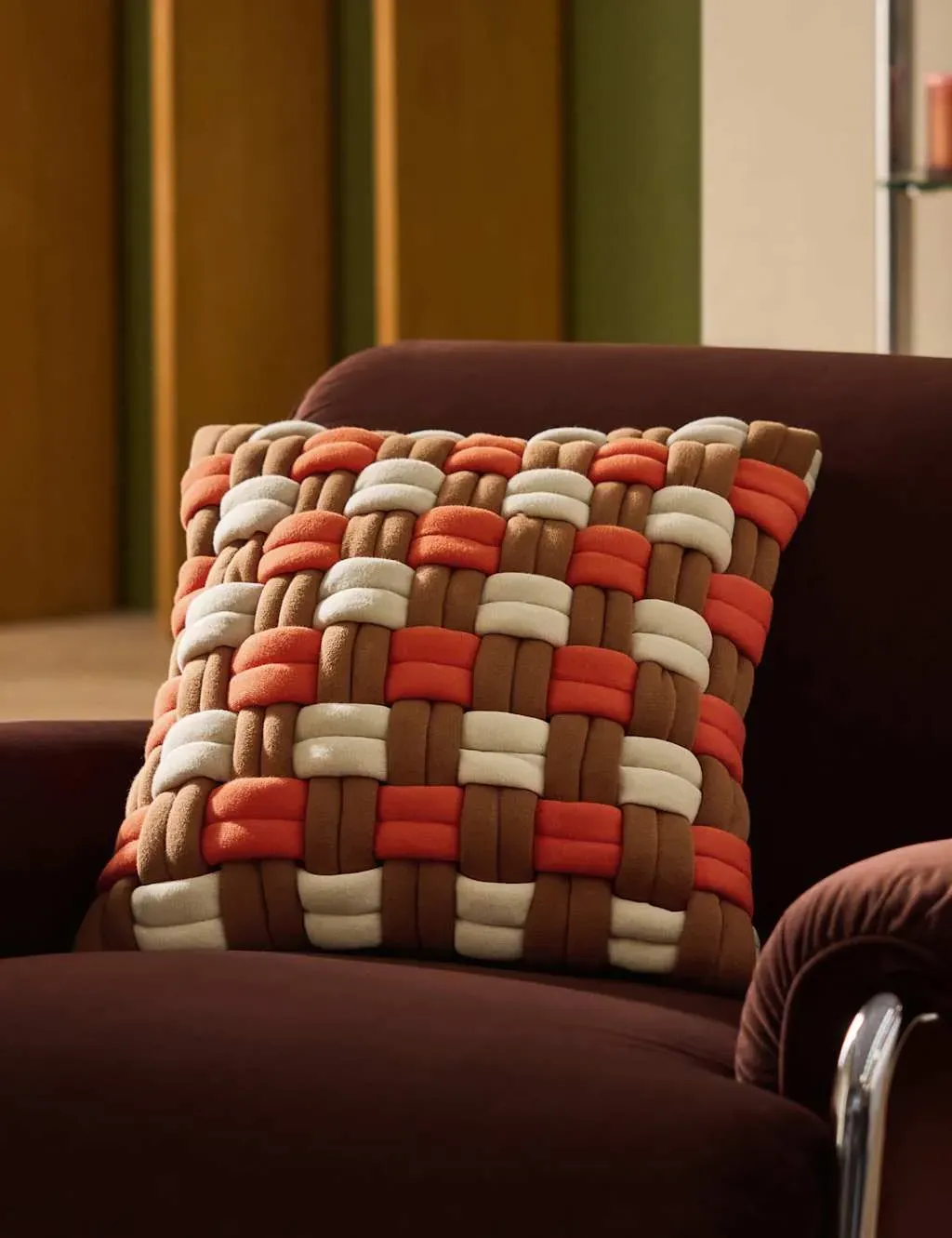 Morven Cushion - Camel Mix, Cotton product
