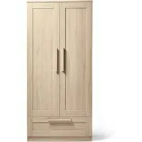 Atlas Wardrobe with Removable Rails - Brown, Wood alternate view