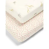 2 Pack Jungle Cotbed Fitted Sheets - Multi alternate view