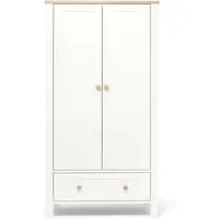 Wedmore 2-Door Wardrobe with Drawer - White Oak Mix alternate view