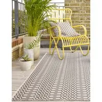 Halsey Geometric Indoor & Outdoor Runner - Grey alternate view