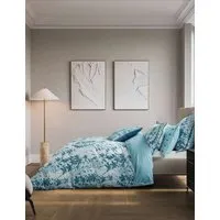 Mieko 2 Pack Oxford Square Pillowcases - Teal Mix, Pure Cotton alternate view