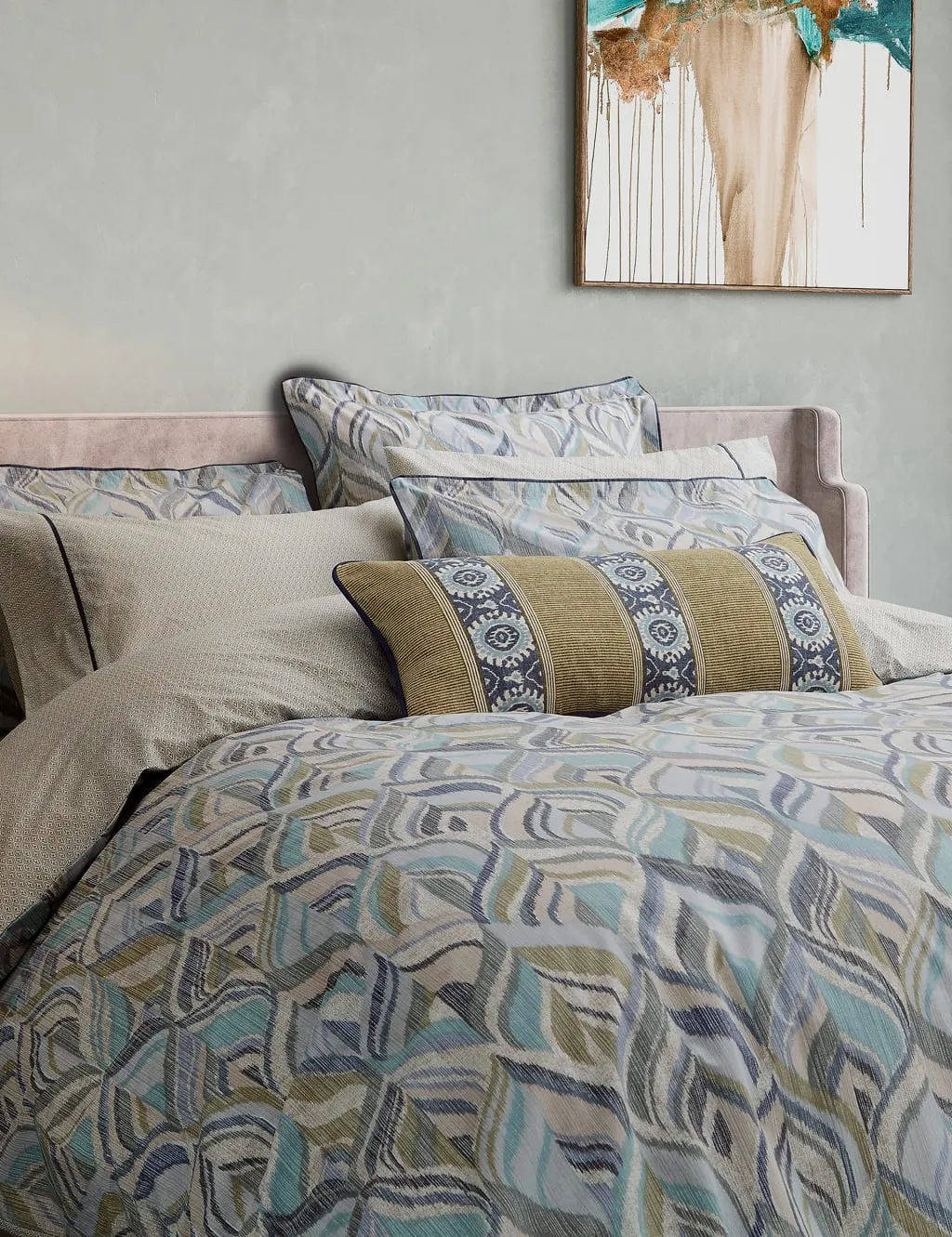 Rayanne 2 Pack Pillowcases - Teal Mix, Pure Cotton product